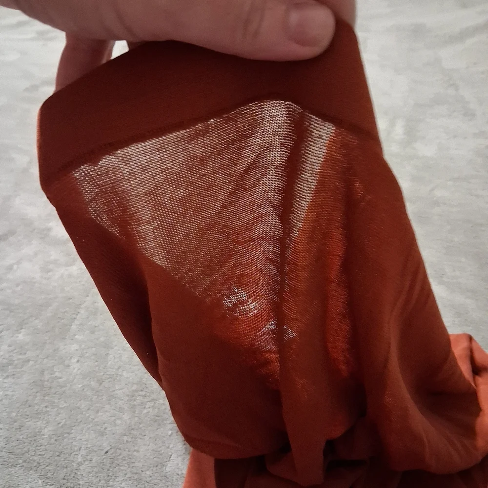 NEW! Zara Rust Stretch Sheer Swim Coverup Beach Pants S NWT! $23 - Picture 5 of 5